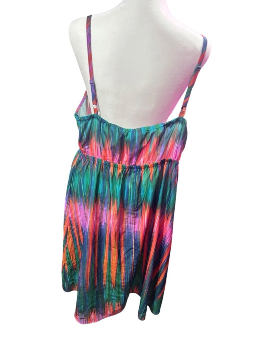 Lane Bryant Multicolor Abstract Dress Sleeveless Flowy Summer Size 14/16 - Picture 5 of 6